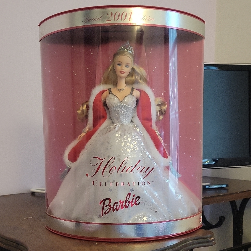 Barbie Holiday Celebration Doll - Silver and White Gown